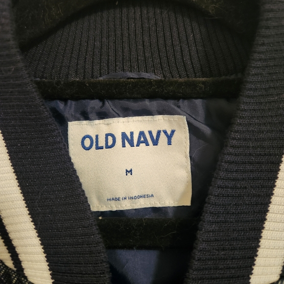 Old Navy Denim Jacket with Striped Trim - Picture 2 of 4